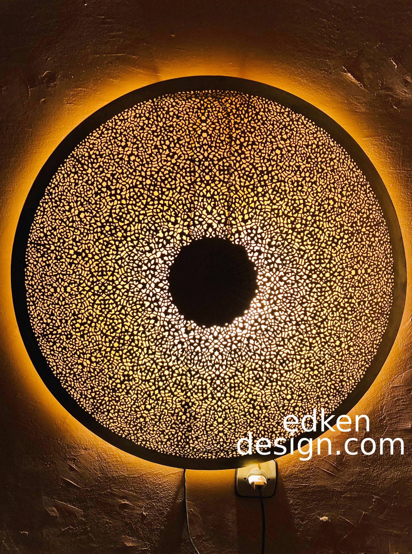 EDKEN LIGHTS - Morocco Brass Wall Light Sconce Moroccan Wall Sconces Flush Mount Crafts Moroccan Design Moorish Ceiling lights Round