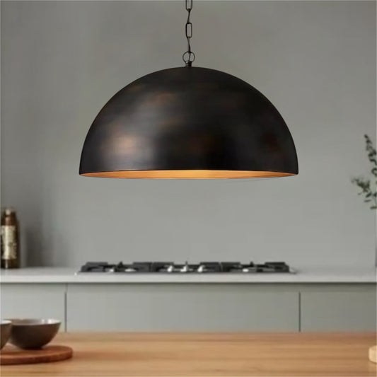 Antique Dome Brass Light Fixture  - Ref.1173