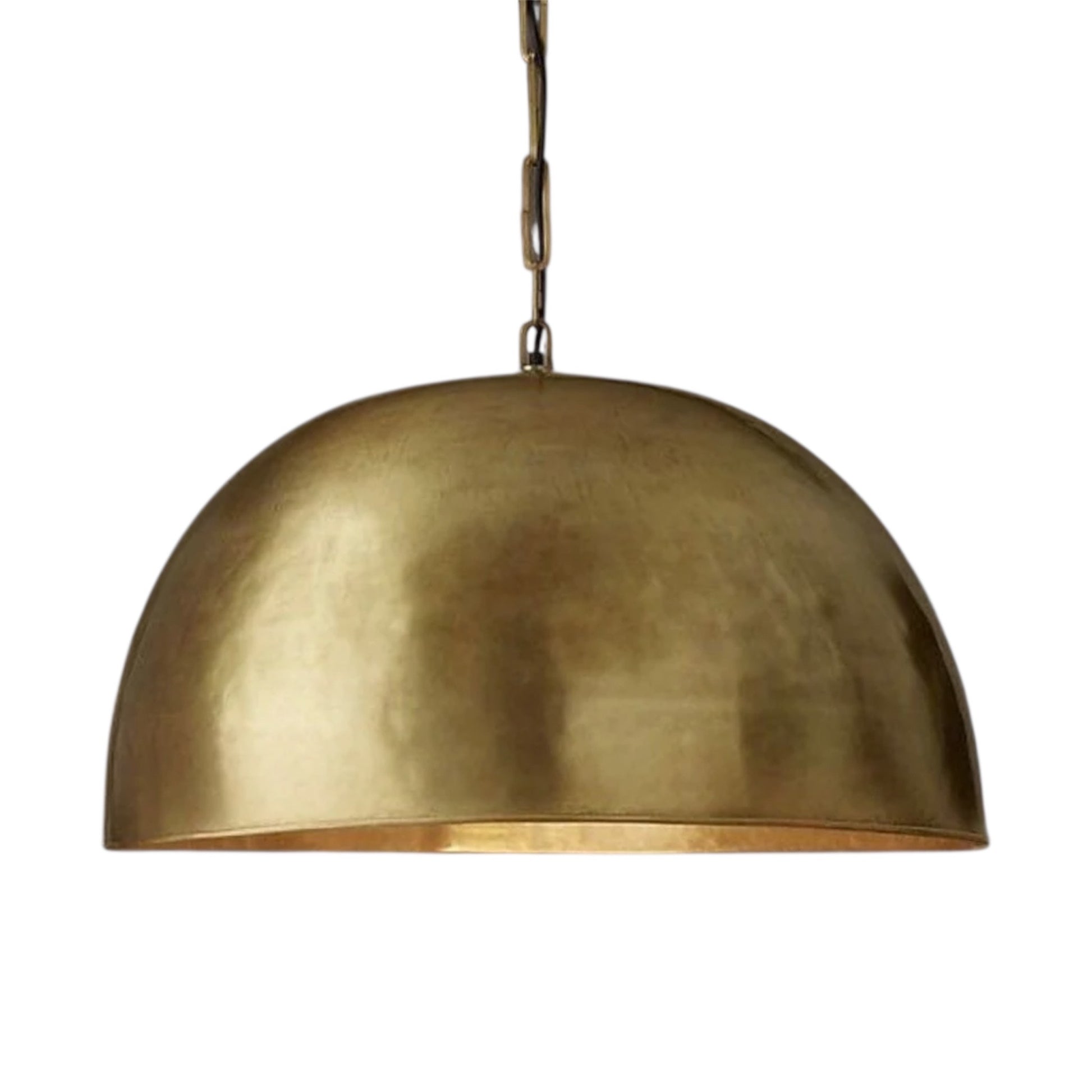 Antiqued Brass Dome Light Fixture  - Ref.1163