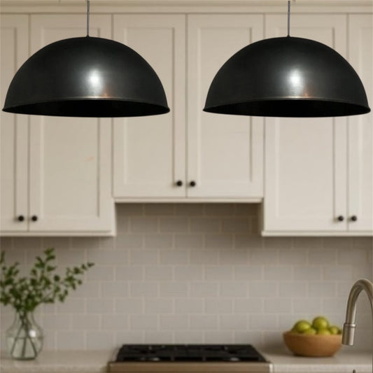 Black Dome Brass Light Fixture - Ref.1177