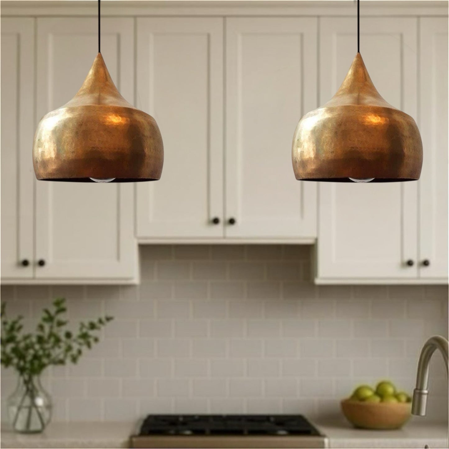 Brass Dome Light Fixture