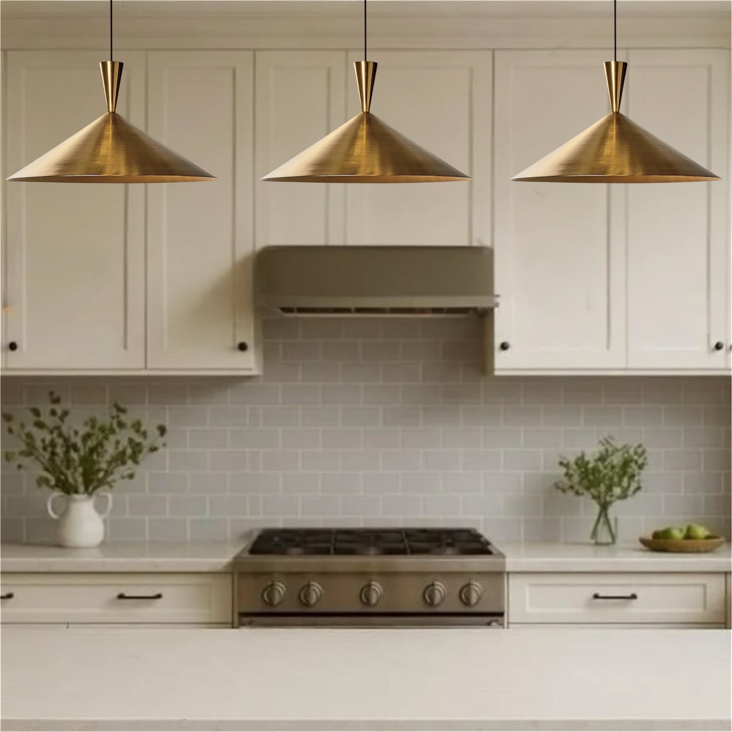 Ceiling Light Fixture - Gold, White & Black Brass - Ref.1172