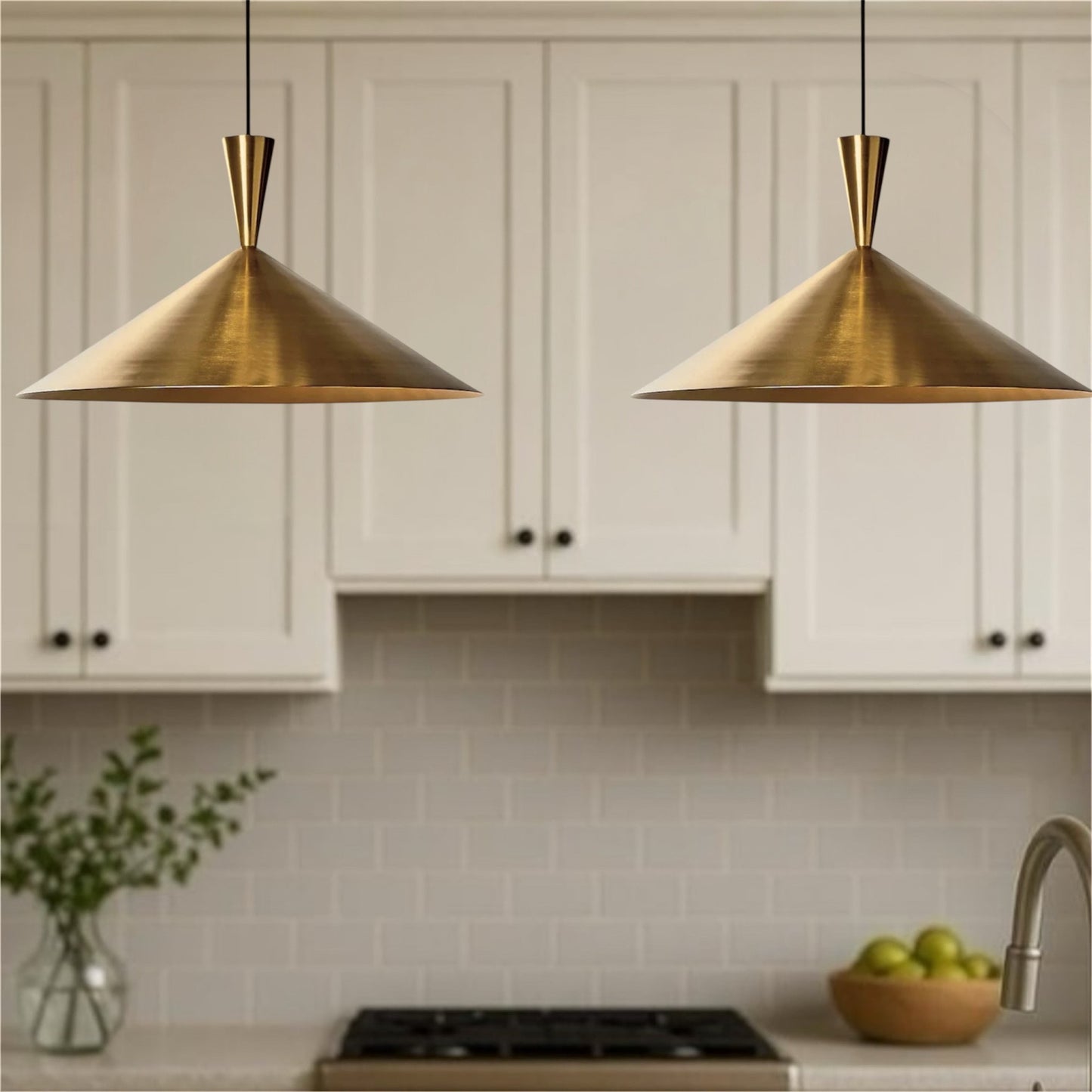 Ceiling Light Fixture - Gold, White & Black Brass - Ref.1172