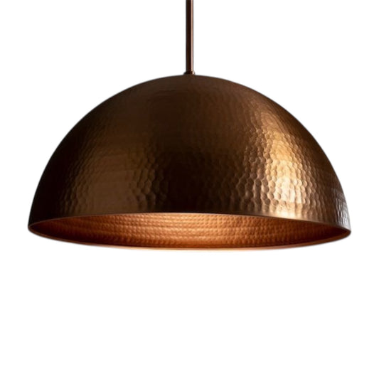 Hammered Copper Dome Light Fixture - Ref.2739