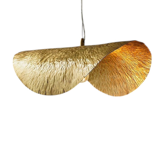 Hammered Gold Brass Dome Light Fixture