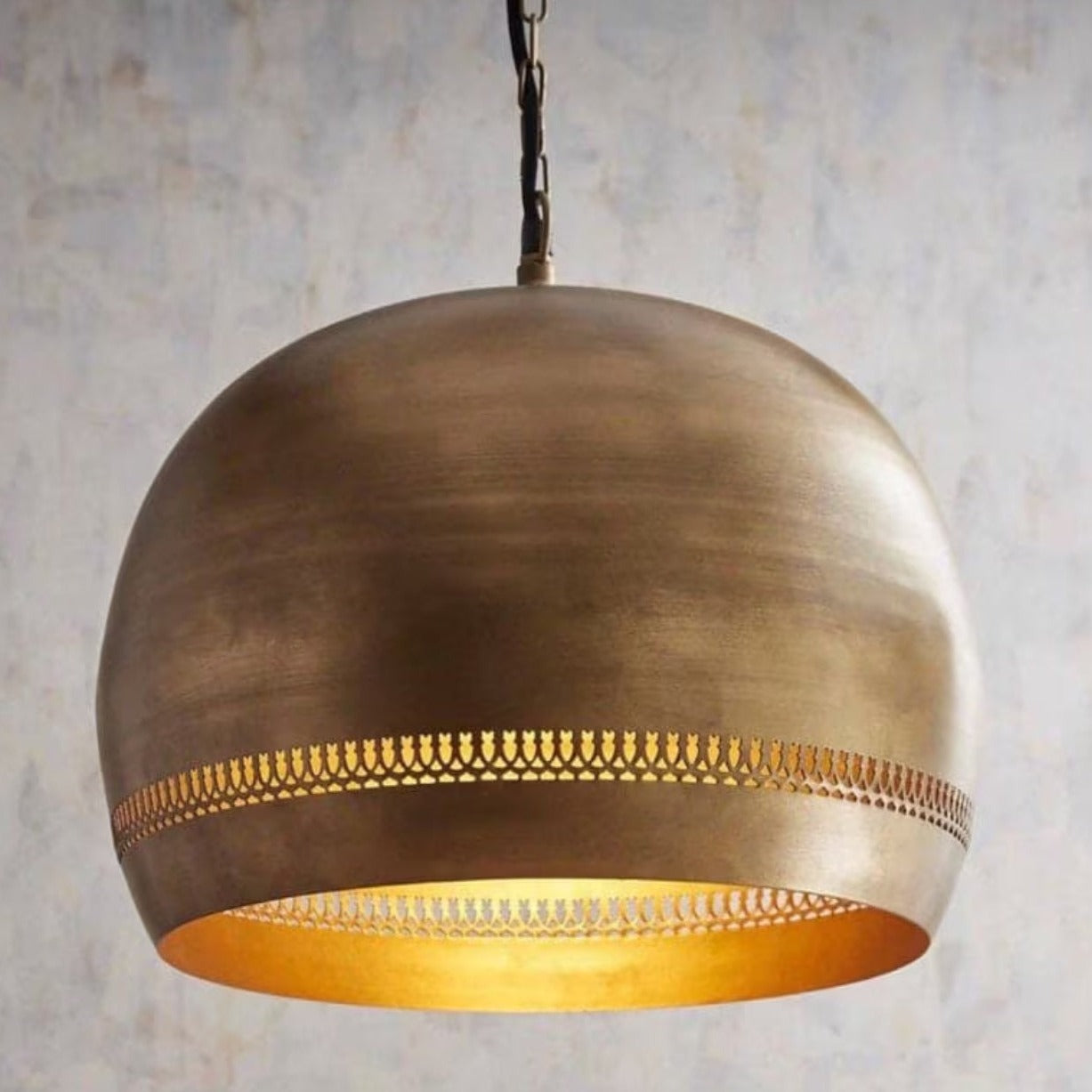 Brass Dome Light Fixture, - Ref.2321