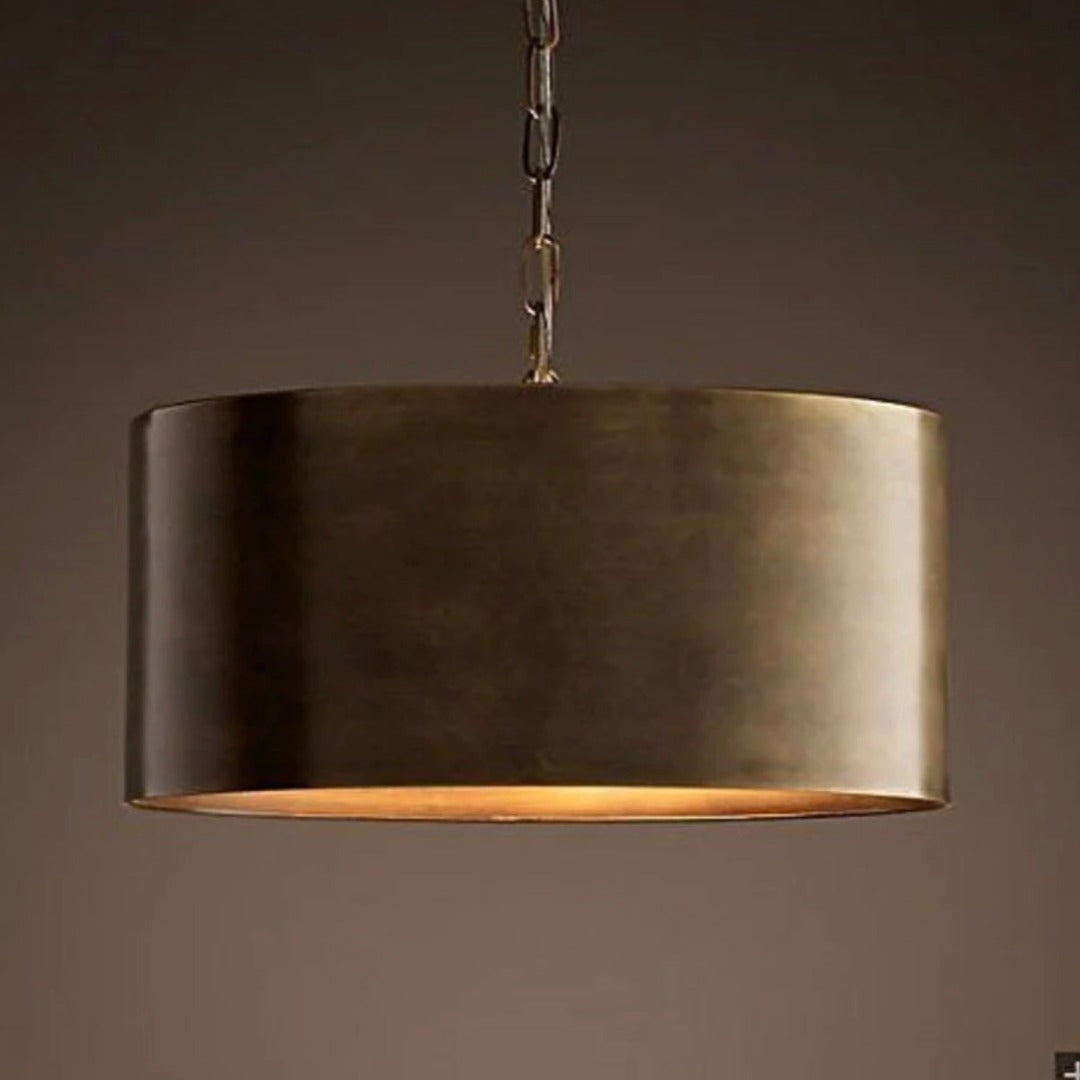 Antiqued Brass Dome Light