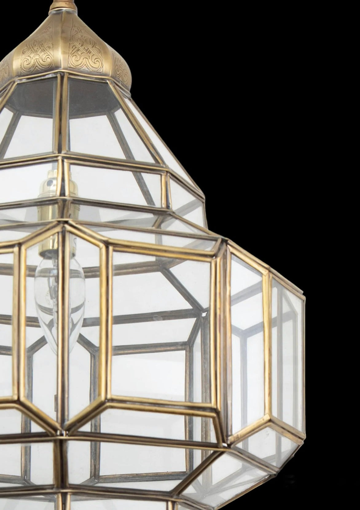 Moroccan Glass Ceiling Lamp - Ref. 1192