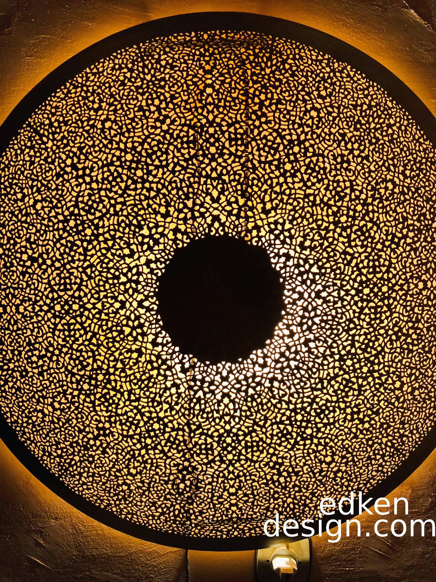 EDKEN LIGHTS - Morocco Brass Wall Light Sconce Moroccan Wall Sconces Flush Mount Crafts Moroccan Design Moorish Ceiling lights Round