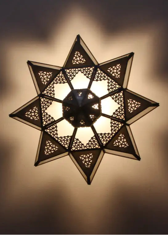 Moroccan Glass Ceiling Lamp - Ref. 2400