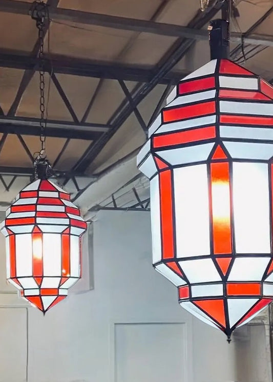 Moroccan Glass Ceiling Lamp - Ref. 2404