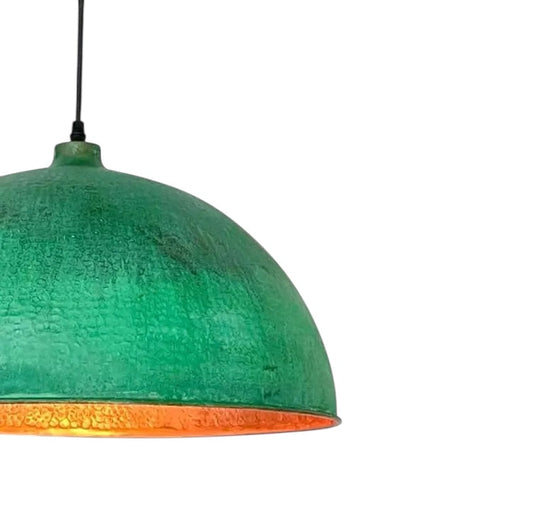 Oxidized Brass Copper Dome Light Fixture - Ref.240