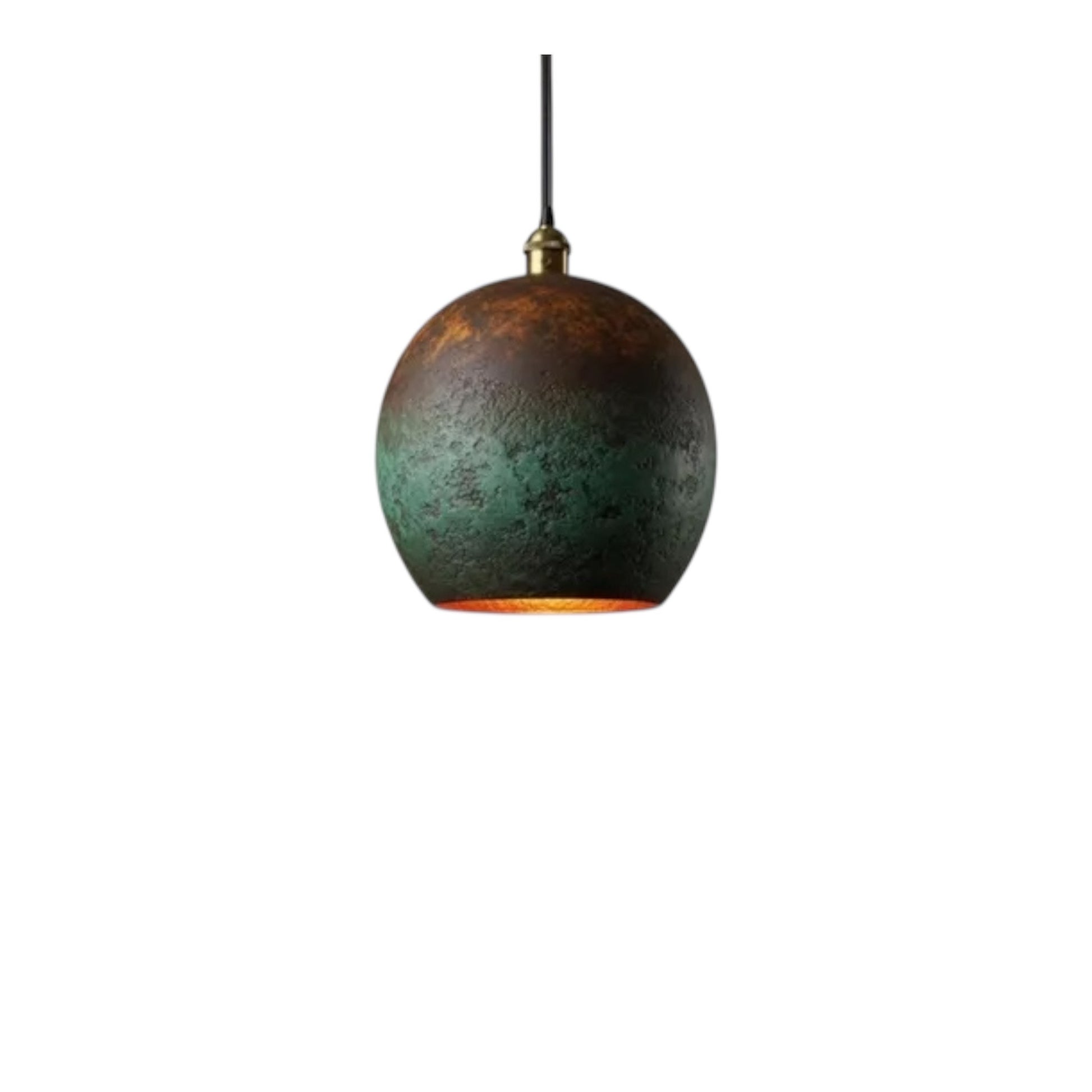 Oxidized Brass Copper Dome Light Fixture - Ref.2710
