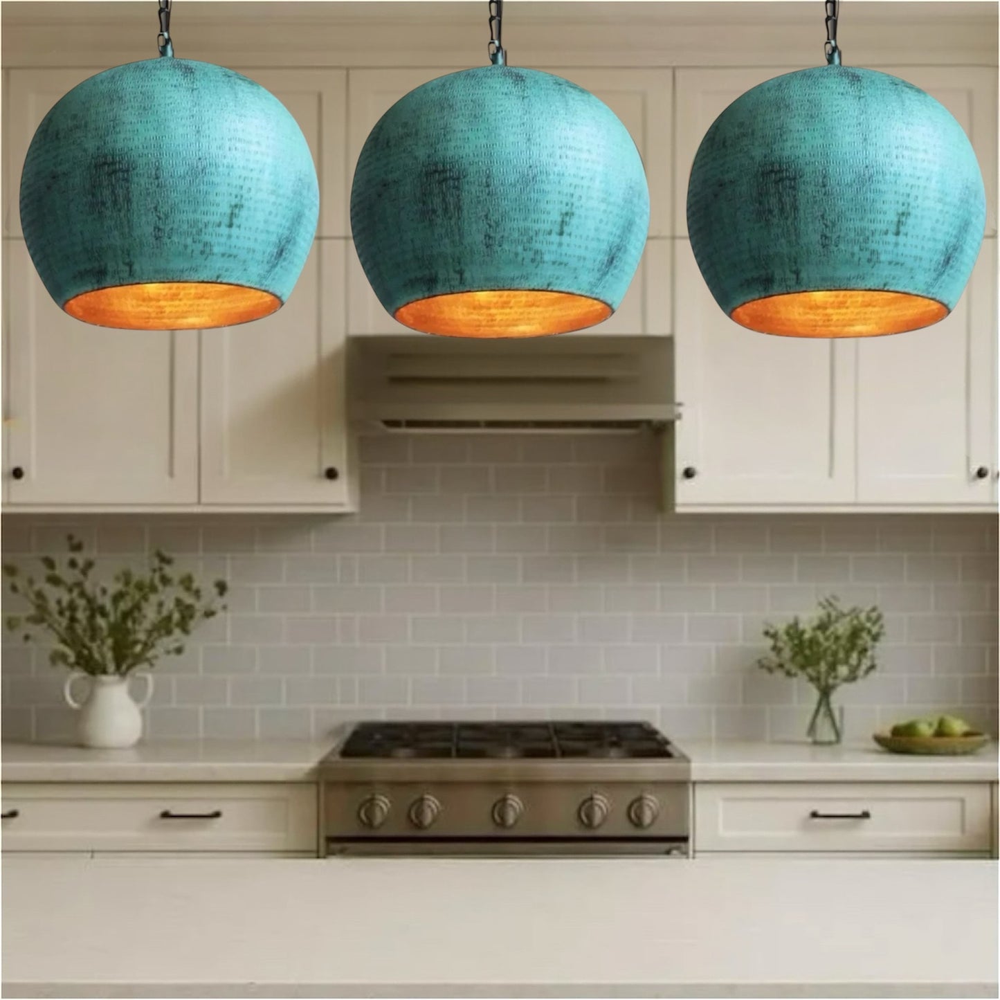 Oxidized Brass Dome Light Fixture - Ref.2759