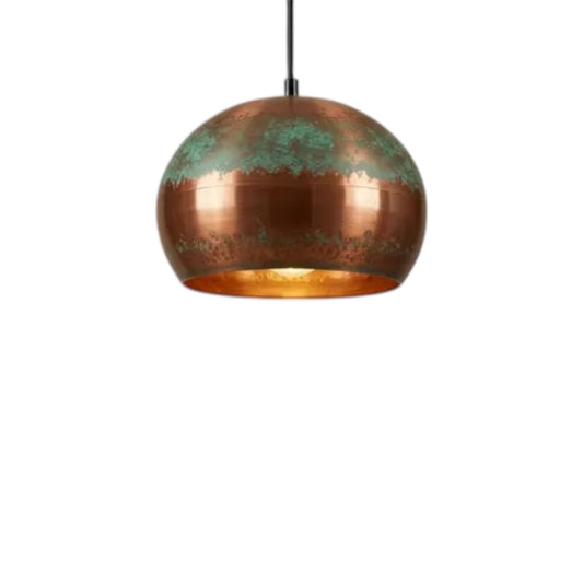 Oxidized Copper Dome Light Fixture - lights, dome pendant lights ,home decor,lamps , brass lamps
