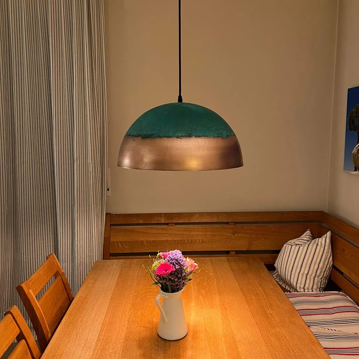 Oxidized Copper Dome Light Fixture - Ref.1182