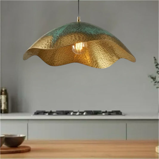 Oxidized Gold Brass Dome Light Fixture - Ref.2757