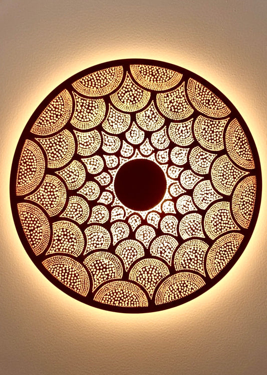 Authentic handmade Moroccan flush mount lamp, available for secure worldwide shipping.