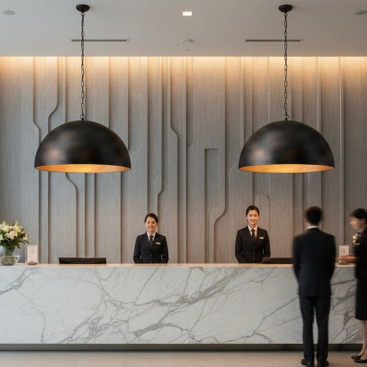 Rustic antique brass dome lamp ideal for kitchen island or dining room decor.