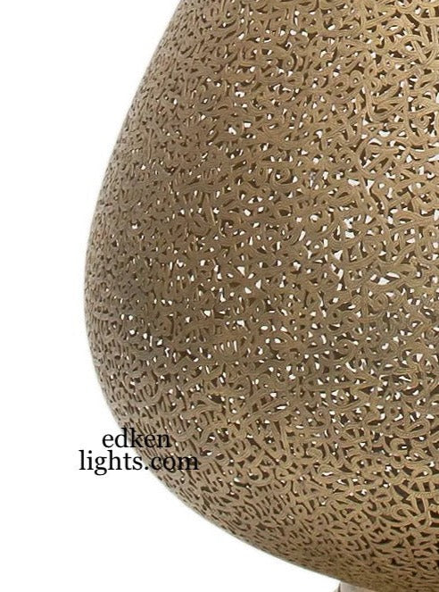 Authentic handmade Moroccan floor lamp in solid brass for luxury home decor.