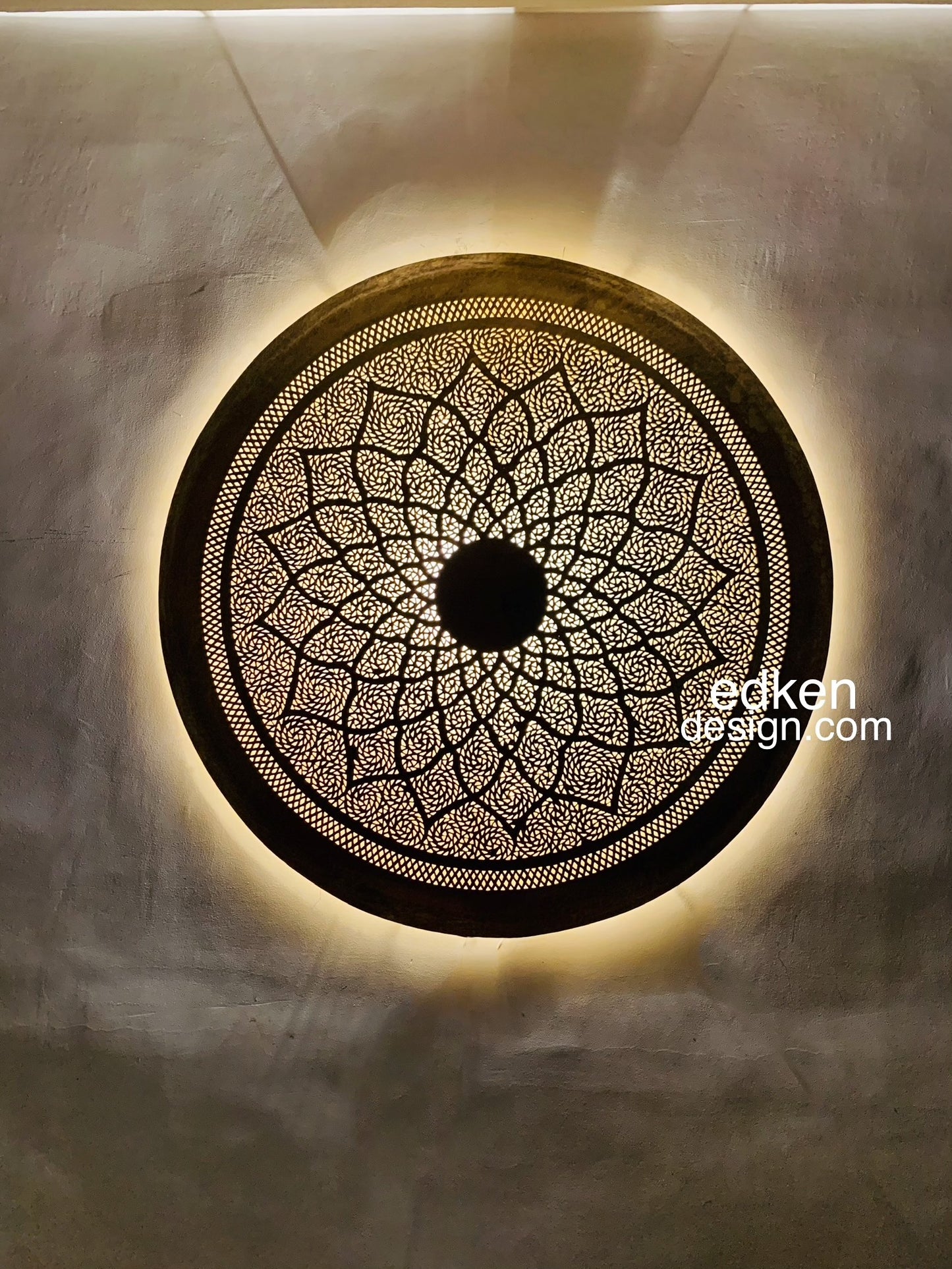 EDKEN LIGHTS - Morocco Brass Wall Light Sconce Moroccan Wall Sconces Flush Mount Crafts Moroccan Design Ceiling lights Round
