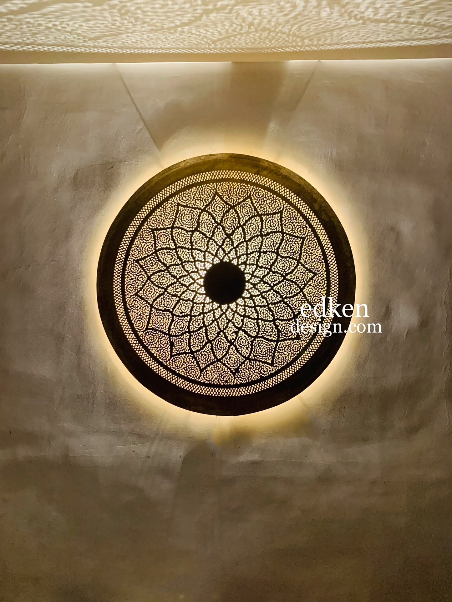EDKEN LIGHTS - Morocco Brass Wall Light Sconce Moroccan Wall Sconces Flush Mount Crafts Moroccan Design Ceiling lights Round