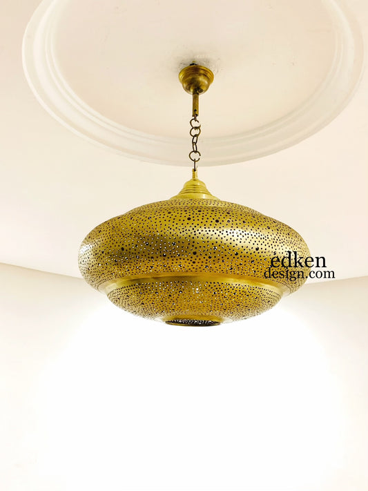 EDKEN LIGHTS - Moroccan Ceiling Pendant Antique Brass Lamp Moroccan Pendant Lighting Chandelier Lighting Moroccan Ceiling lamps