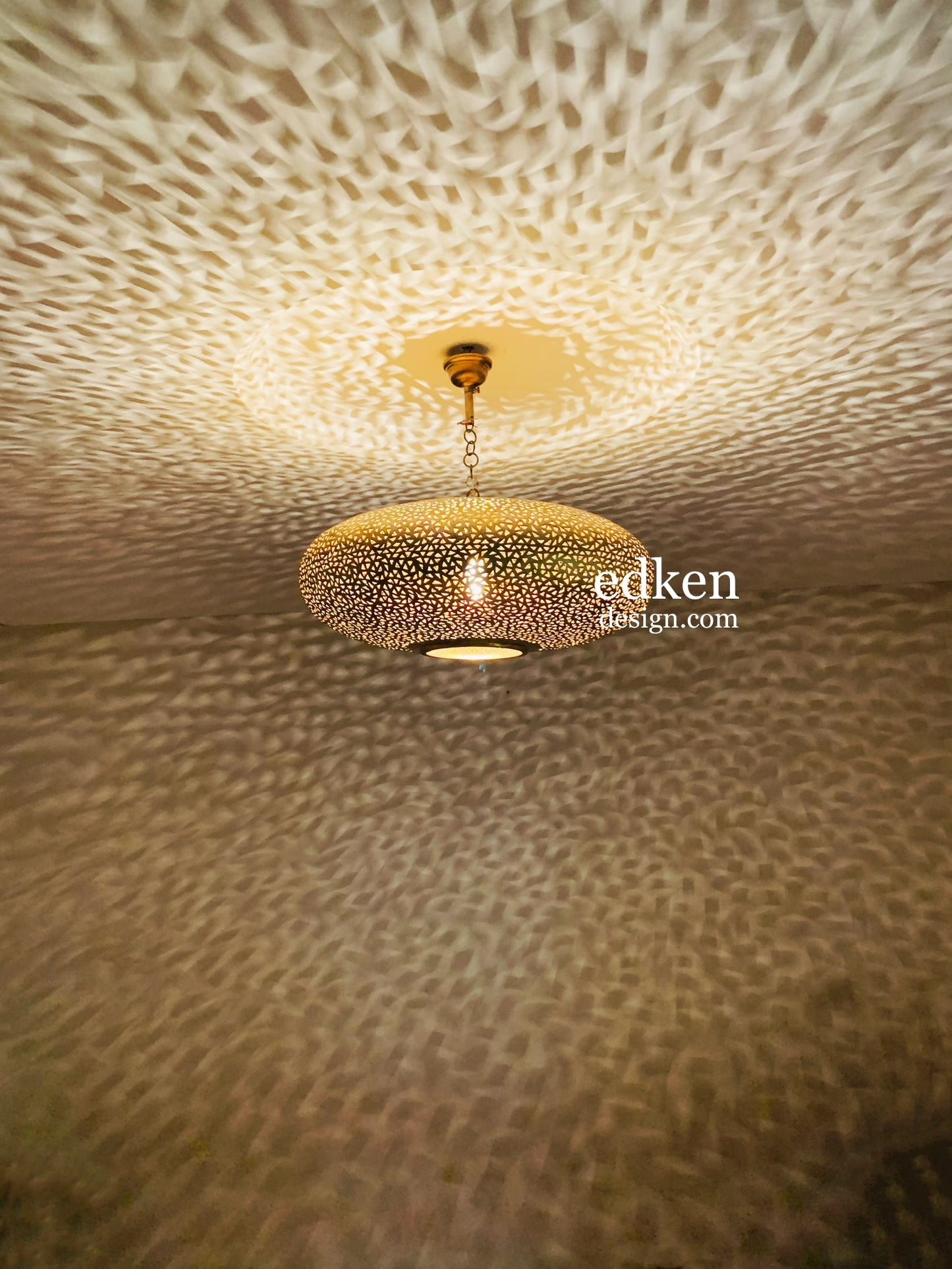 EDKEN LIGHTS - Moroccan pendant Lights Ceiling Lamp Shades Fixture pierced Brass