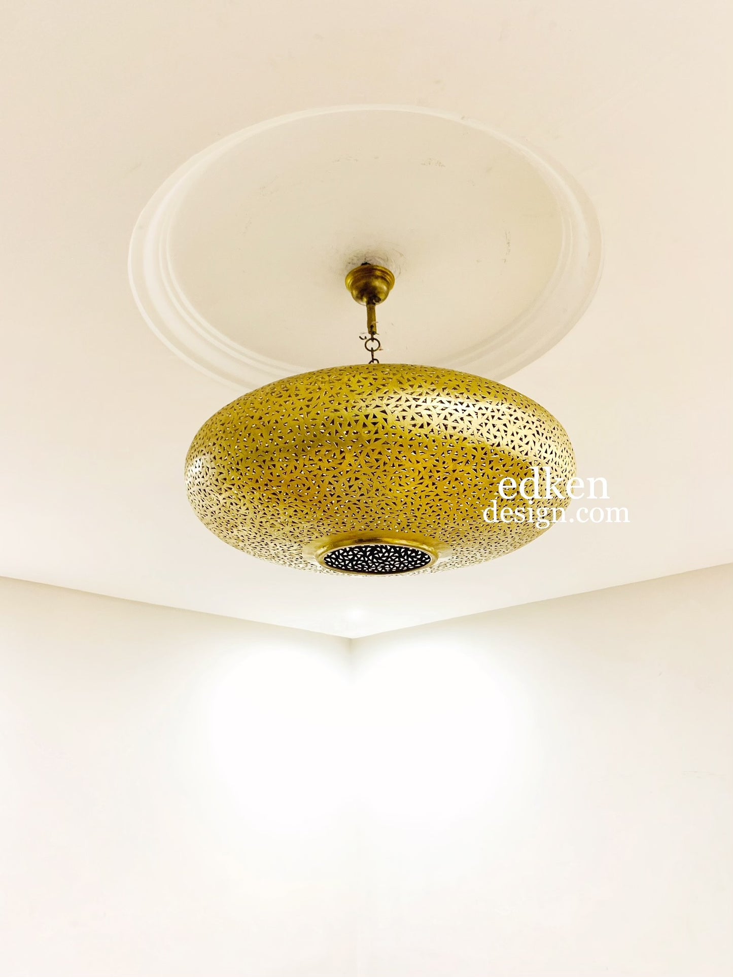 EDKEN LIGHTS - Switch Off Morocco Ceiling Lamp Shades Fixture pierced Brass
