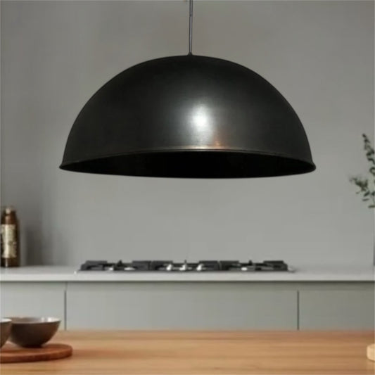 Black Dome Brass Light Fixture  - Ref.1177