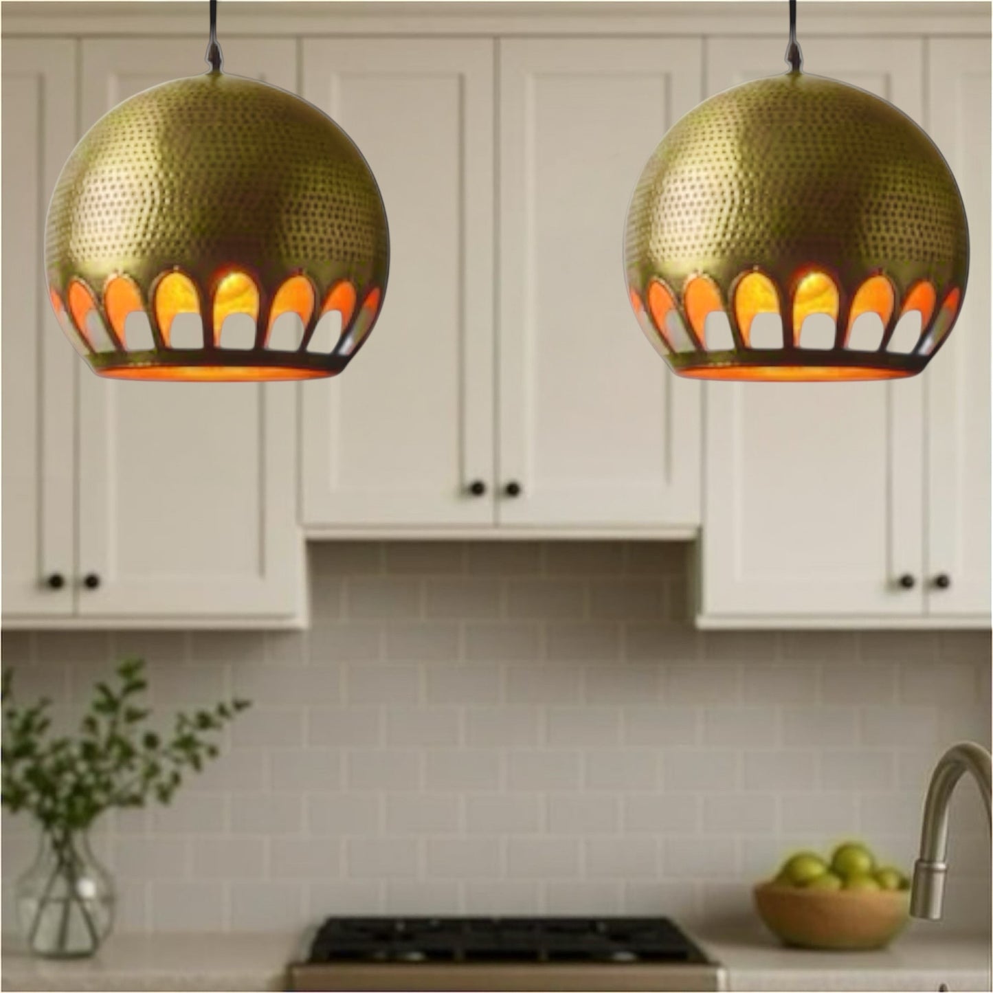 Brass Dome Light Fixture,  - Ref.2756