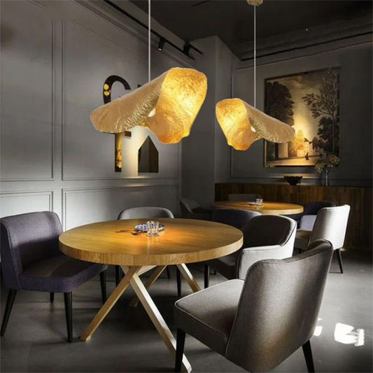 Hammered Gold Brass Dome Light Fixture