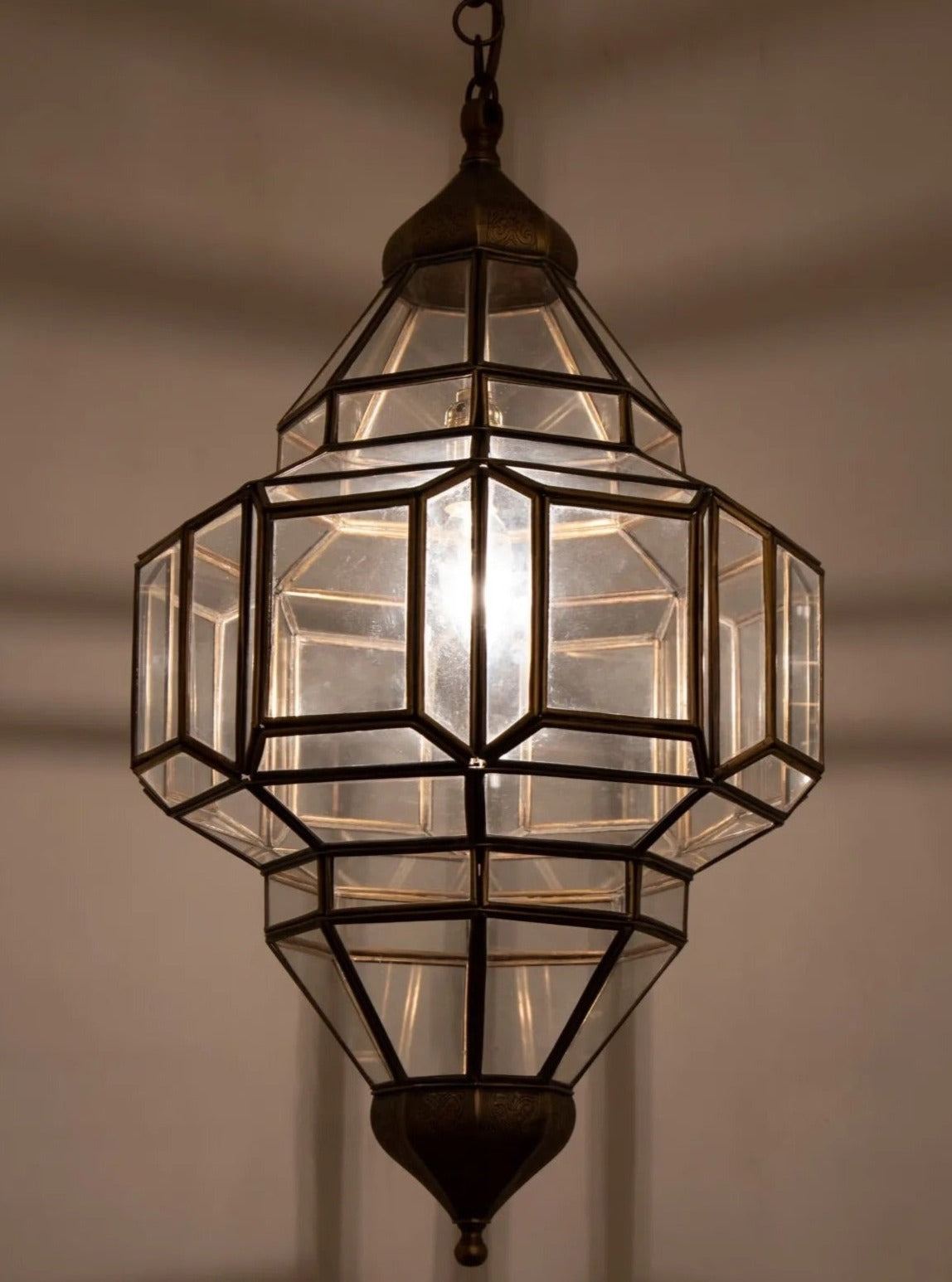 Moroccan Glass Ceiling Lamp - Ref. 1192