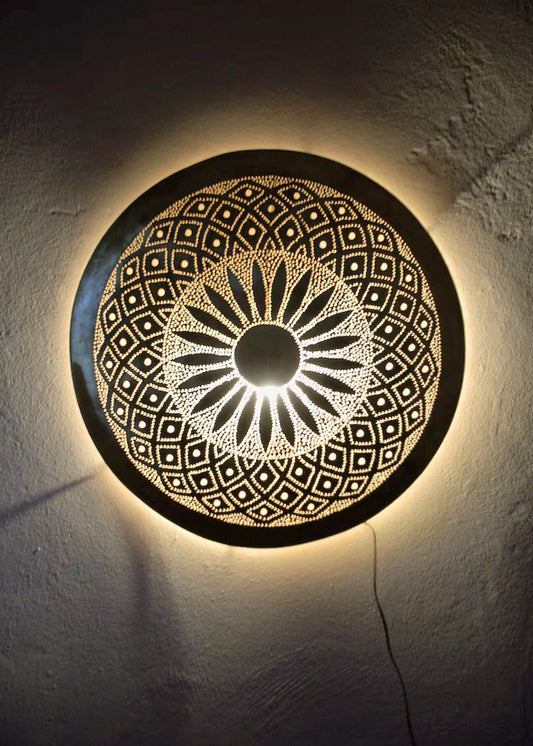 EDKEN LIGHTS - Morocco Brass Wall Light Sconce Moroccan Wall Sconces Flush Mount Crafts Moroccan Design Moorish Ceiling lights Round