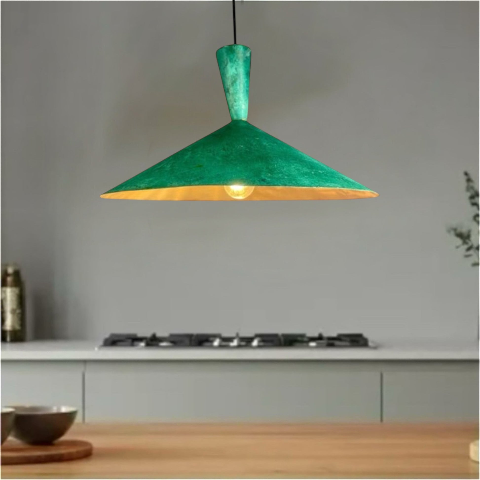 Oxidized Brass Dome Light Fixture  - Ref.2761
