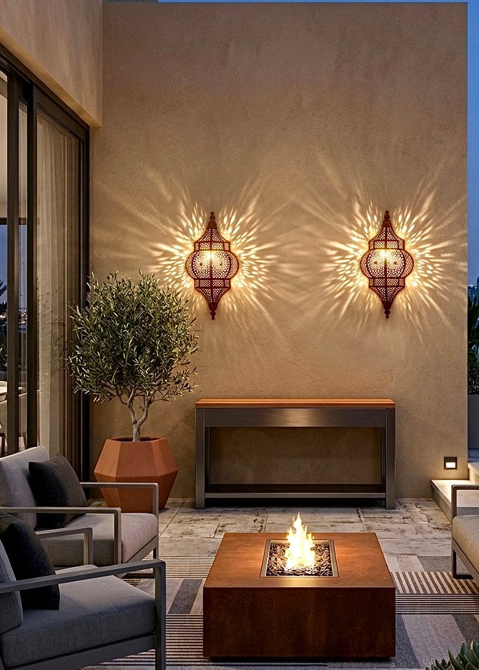 Set of 2 Moroccan Wall Sconces - Ref.1040