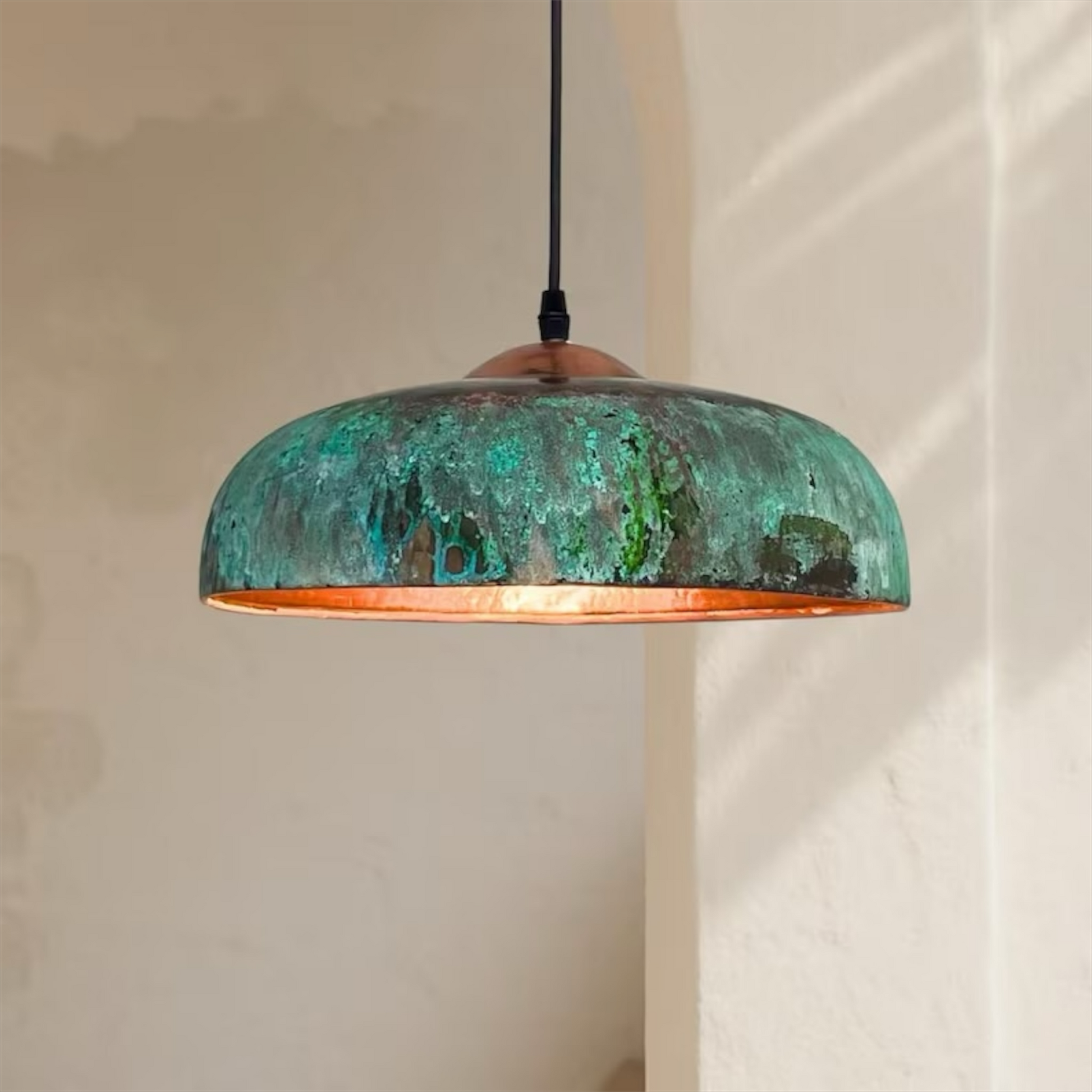 Oxidized Brass Copper Dome Light Fixture  - Ref.1769