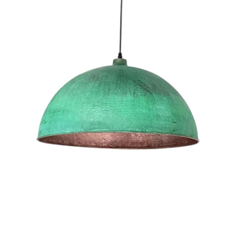 Oxidized Brass Copper Dome Light Fixture  - Ref.2401