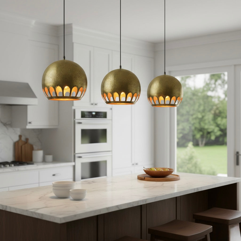 Brass Dome Light Fixture,  - Ref.2756