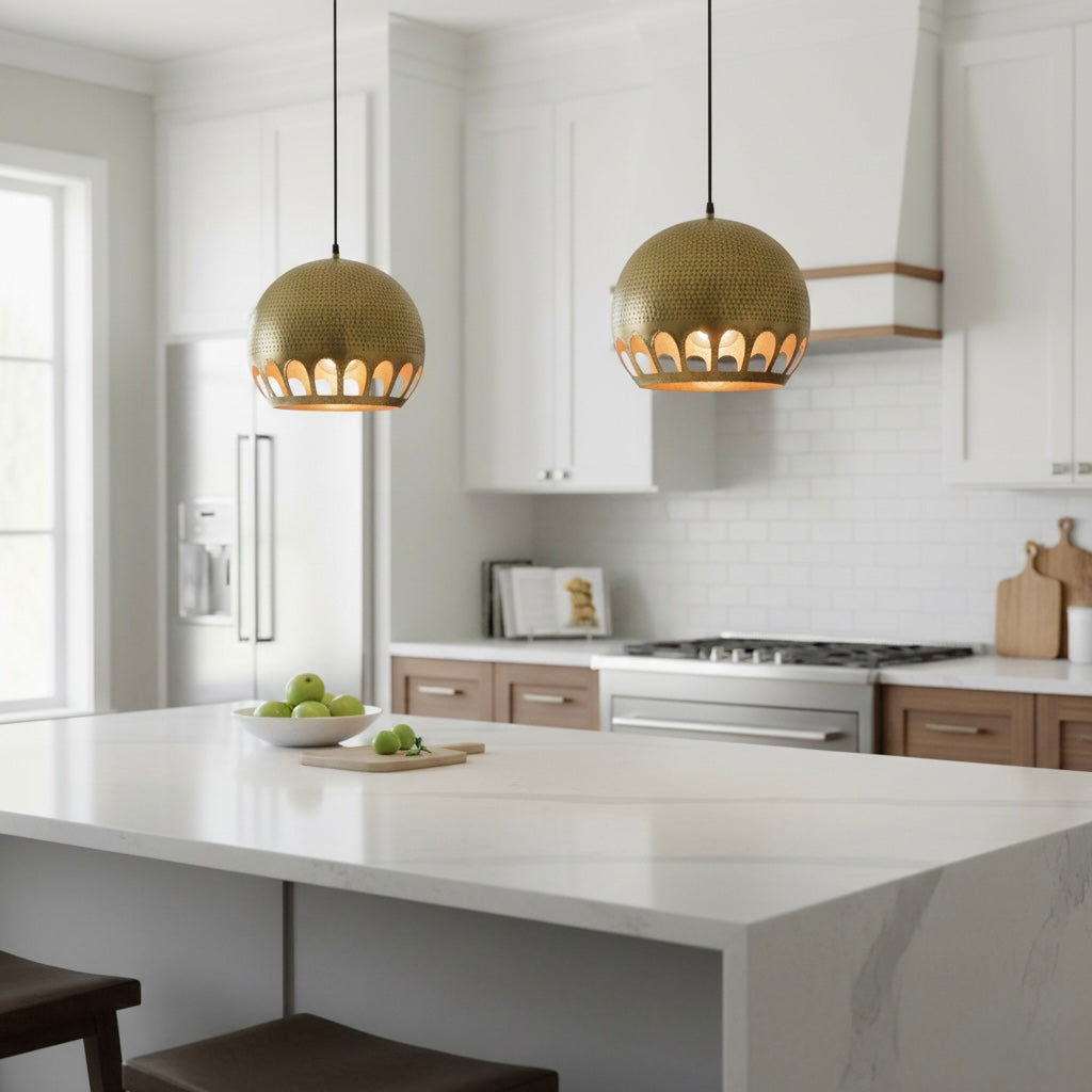 Brass Dome Light Fixture,  - Ref.2756