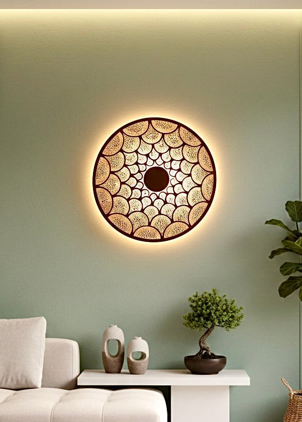 Handmade Moroccan Brass Wall Lamp & Flush Mount - Ref. 1720
