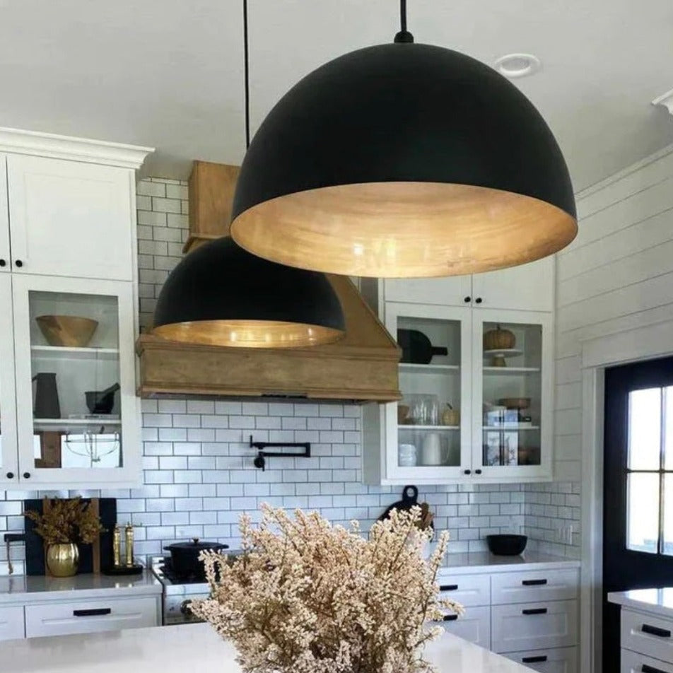 Set of 2 Dome Light, Black Brass - Ref. 2037