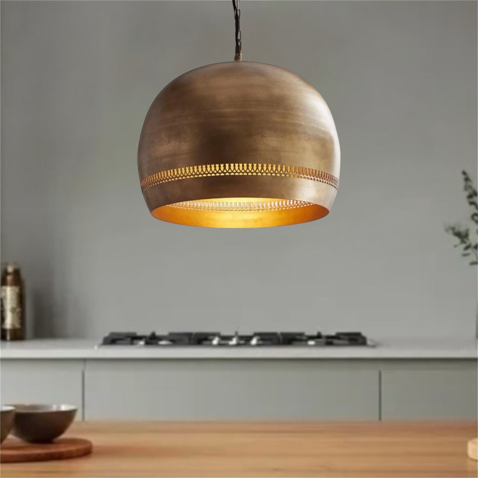 Brass Dome Light Fixture,  - Ref.2321