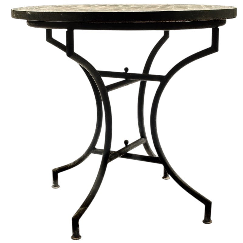 Moroccan Mosaic Round Table - Handmade Zellige Garden Table - 2168