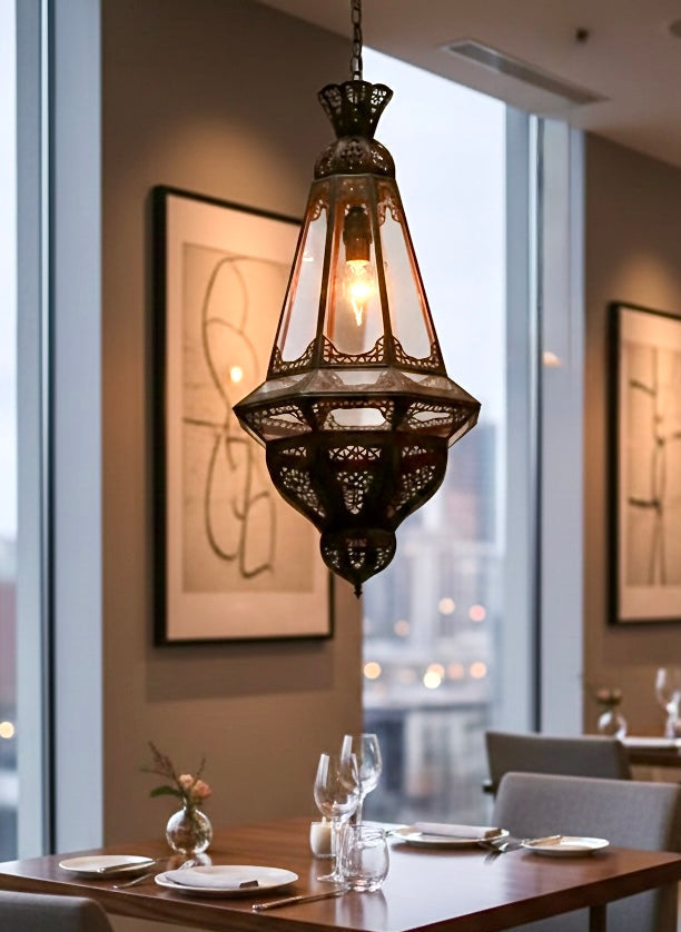 Moroccan Glass Ceiling Lamp - Ref. 2401