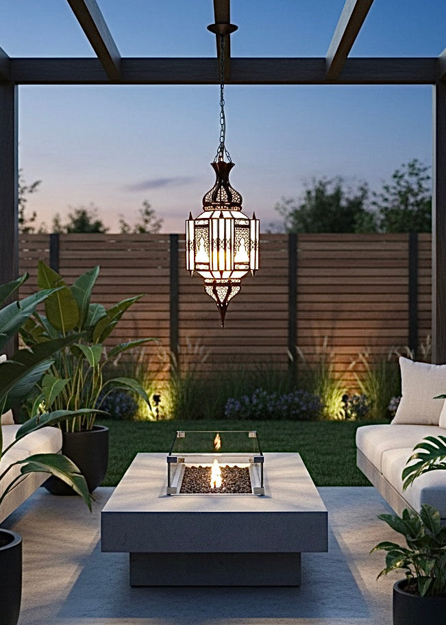 Moroccan Glass Ceiling Lamp - Ref. 2054