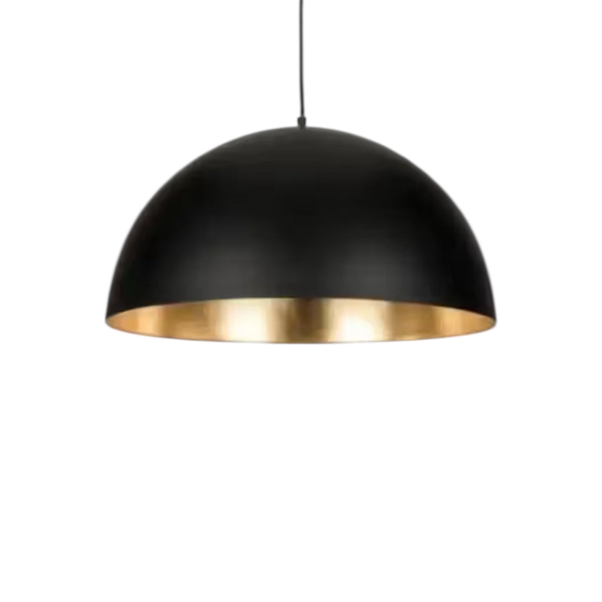 Modern Black & Gold Brass Dome Pendant Lamp - Ref.1164