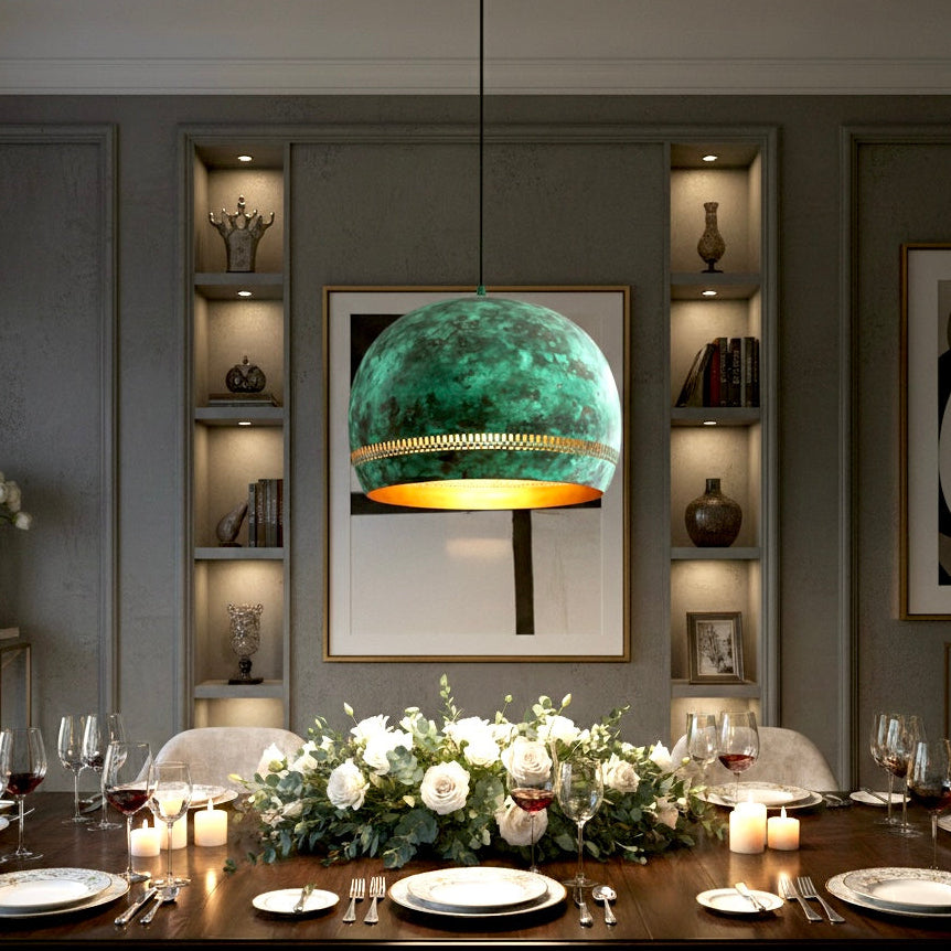 Brass Dome Light Fixture,  - Ref.2044