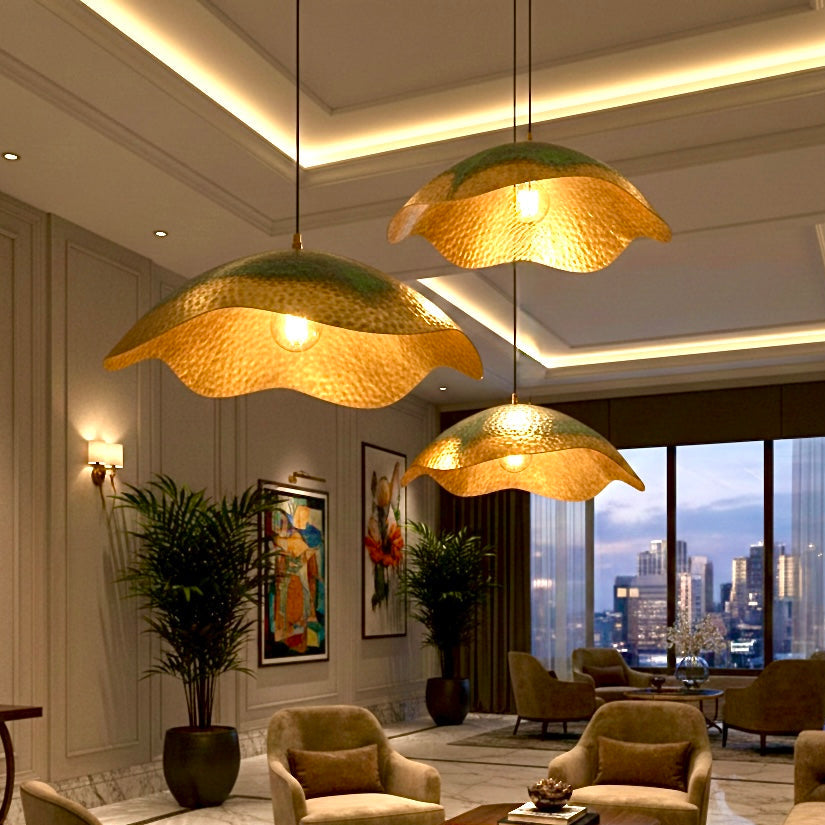 Oxidized Gold Brass Dome Light Fixture - Ref.2757