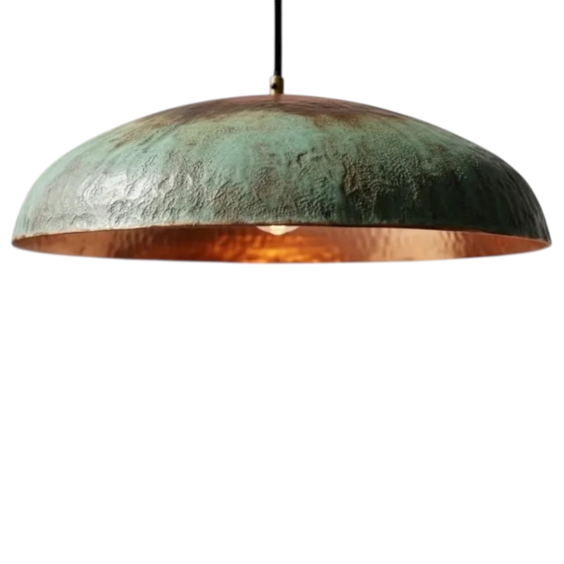 Oxidized Brass Copper Dome Light Fixture  - Ref.2043
